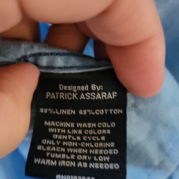 Linea Rossa Signature Button Down Sz M 55/45 Linen - Picture 4 of 5